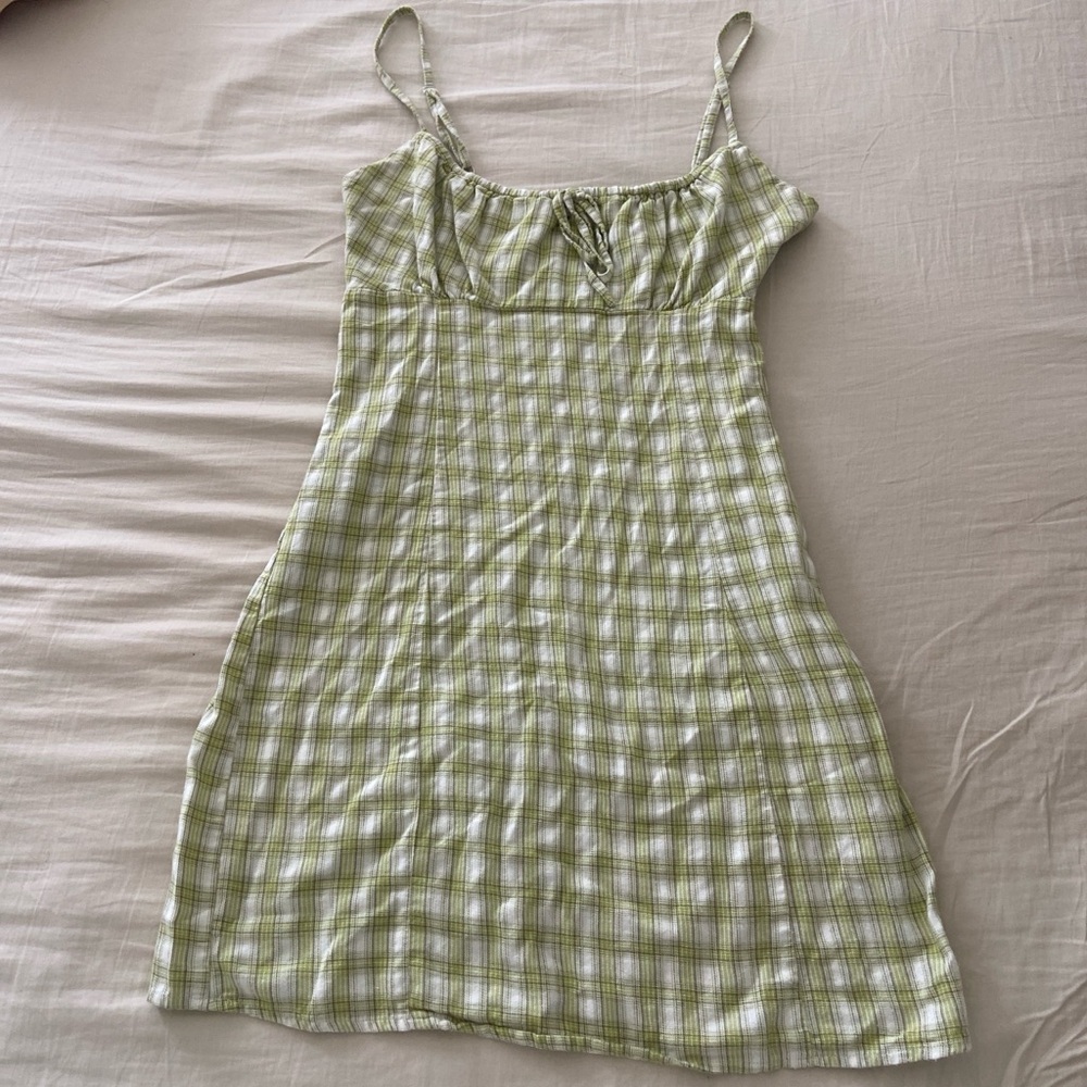 Brandy Melville green plaid dress